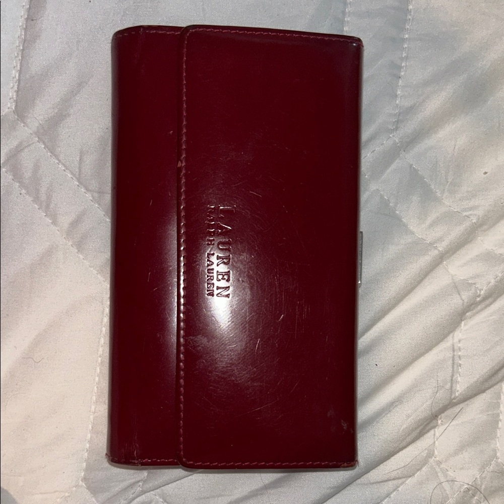 Lauren Ralph Lauren Burgundy Leather Wallet